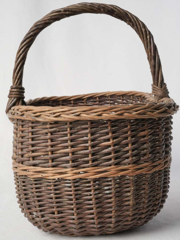 Patina woven willow basket