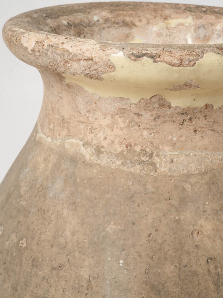 Patina-rich glazed accent jar