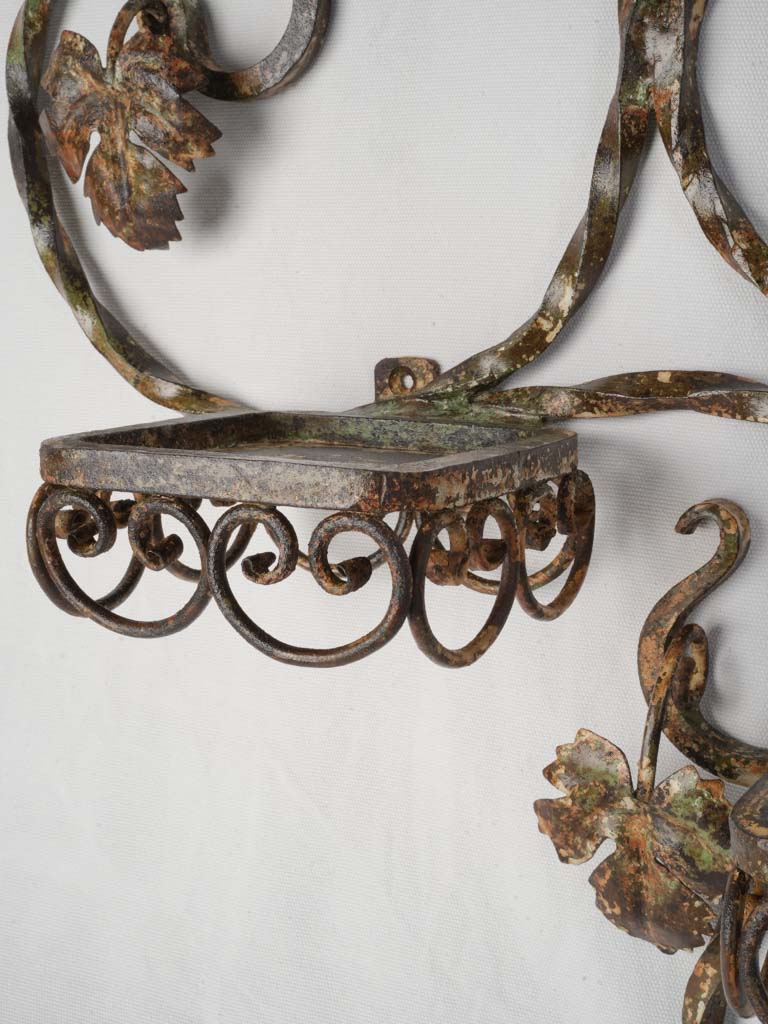 Outdoor patina vintage wall shelf