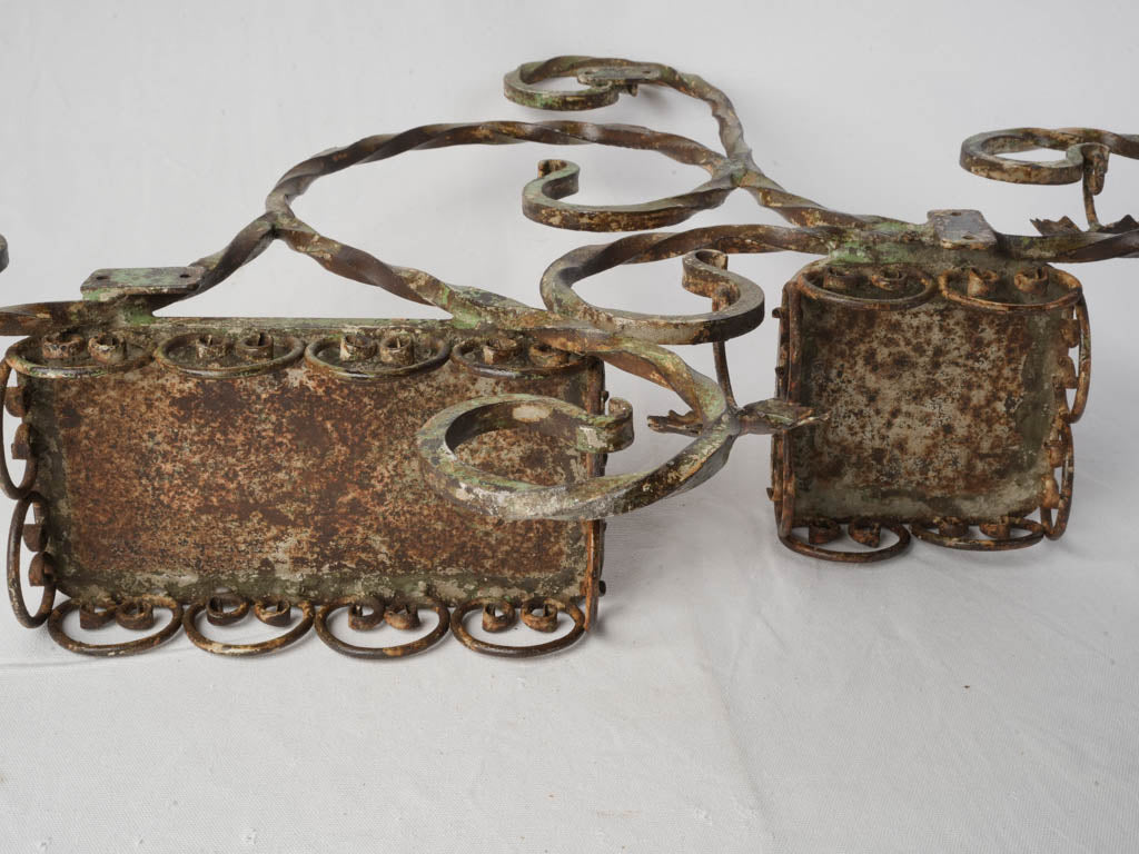 Early 20th-century rustic wall rack