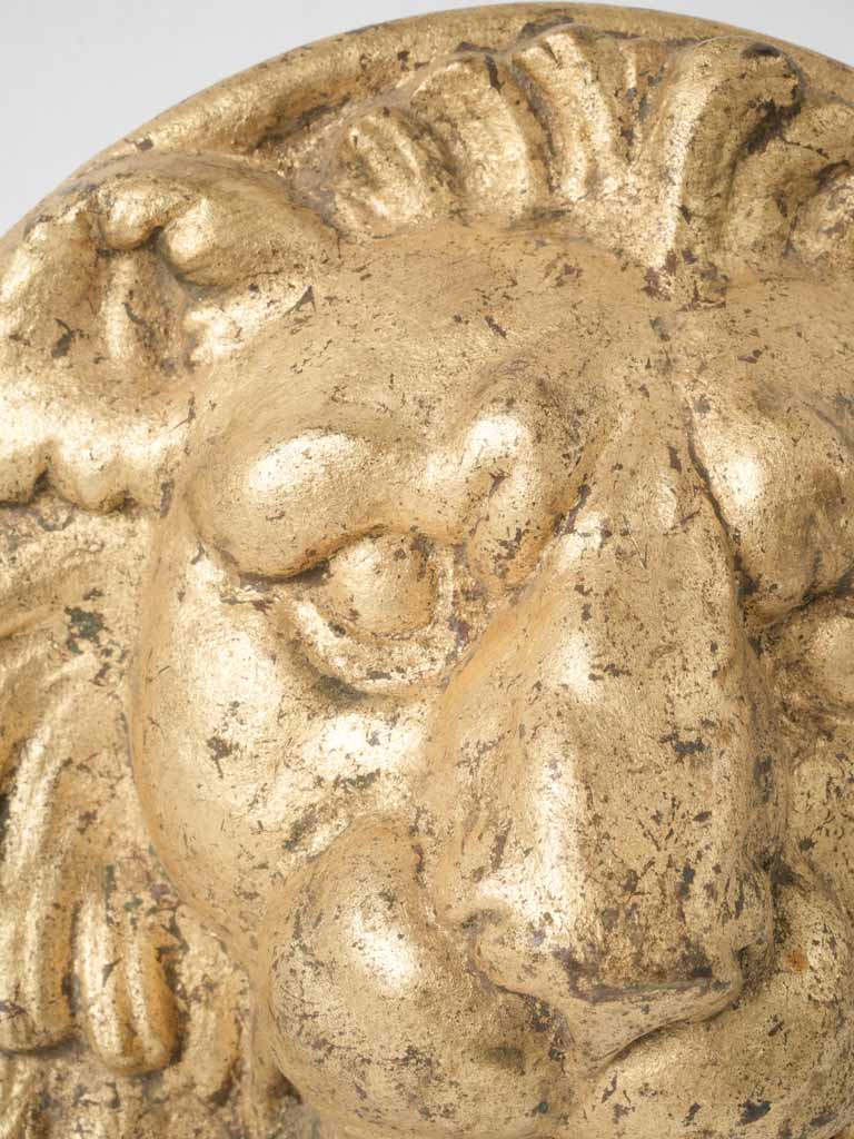 Vintage cast iron lion fountain head