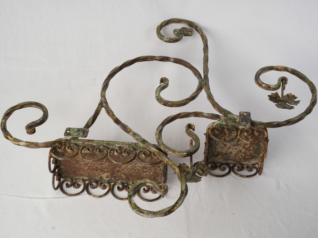 Characterful vine motif iron shelf