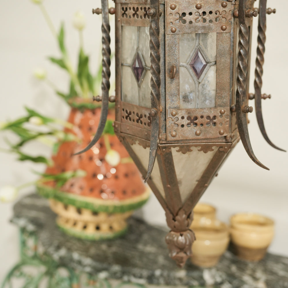 Rustic timeworn decorative terracotta pot