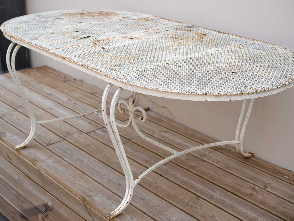Vintage 1950s iron patio table