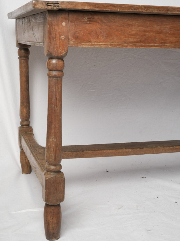 Nut-brown walnut long writing desk