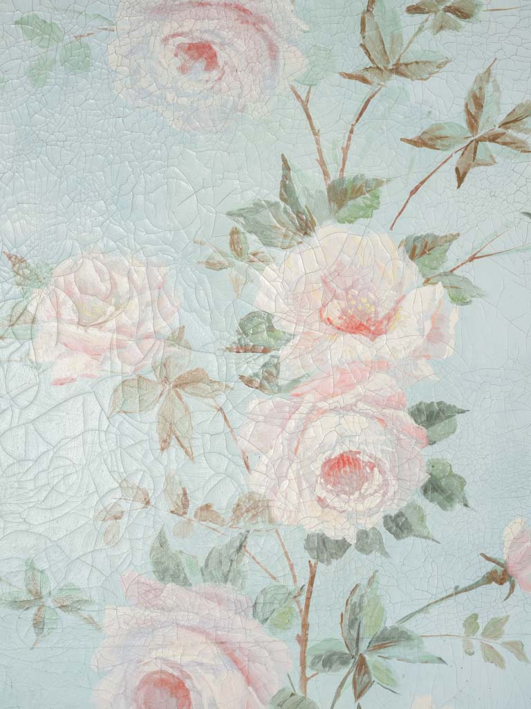 Pair of Very Large Canvas Panels w/ Floral Décor c. 1900 - 76½" x 39½"