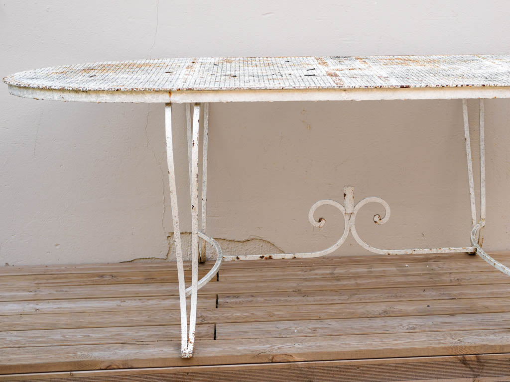 Weathered decorative vintage patio table
