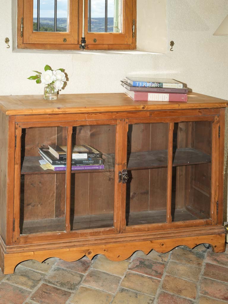 Distressed French antique display console