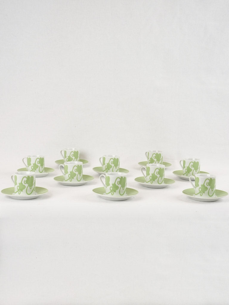 Retro green-leaf Silea tea set