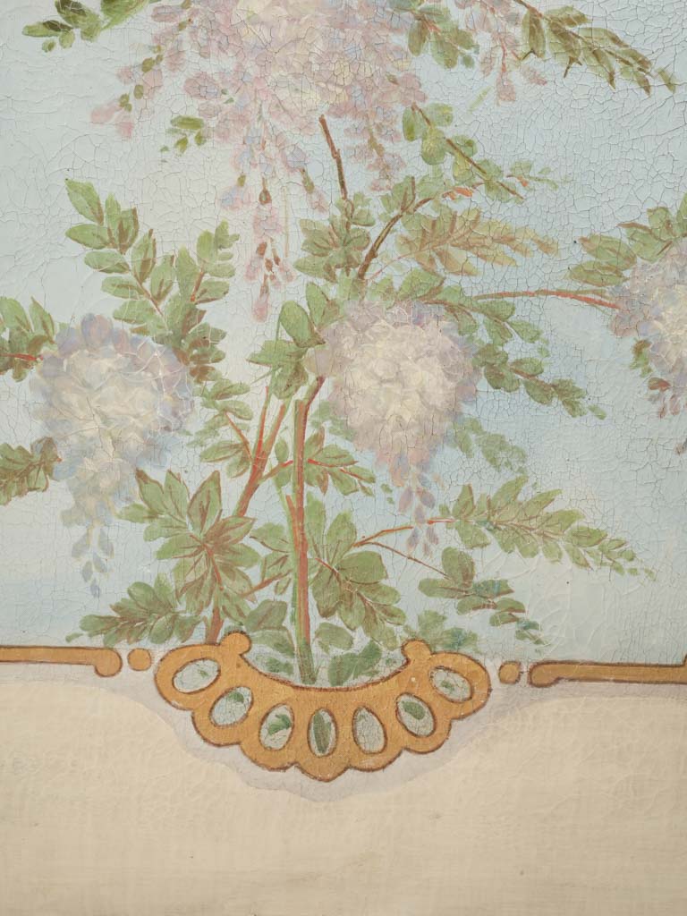 Pair of Very Large Canvas Panels w/ Floral Décor c. 1900 - 76½" x 39½"