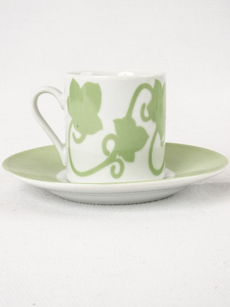 1980s pale green coffee cups