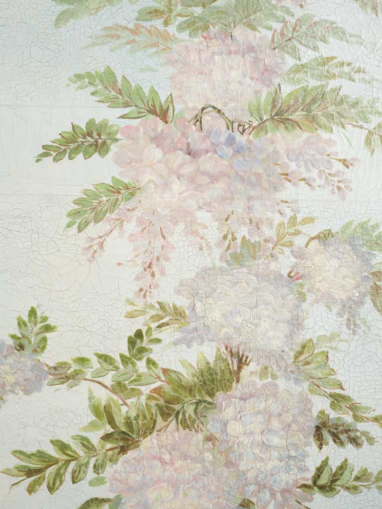 Pair of Very Large Canvas Panels w/ Floral Décor c. 1900 - 76½" x 39½"