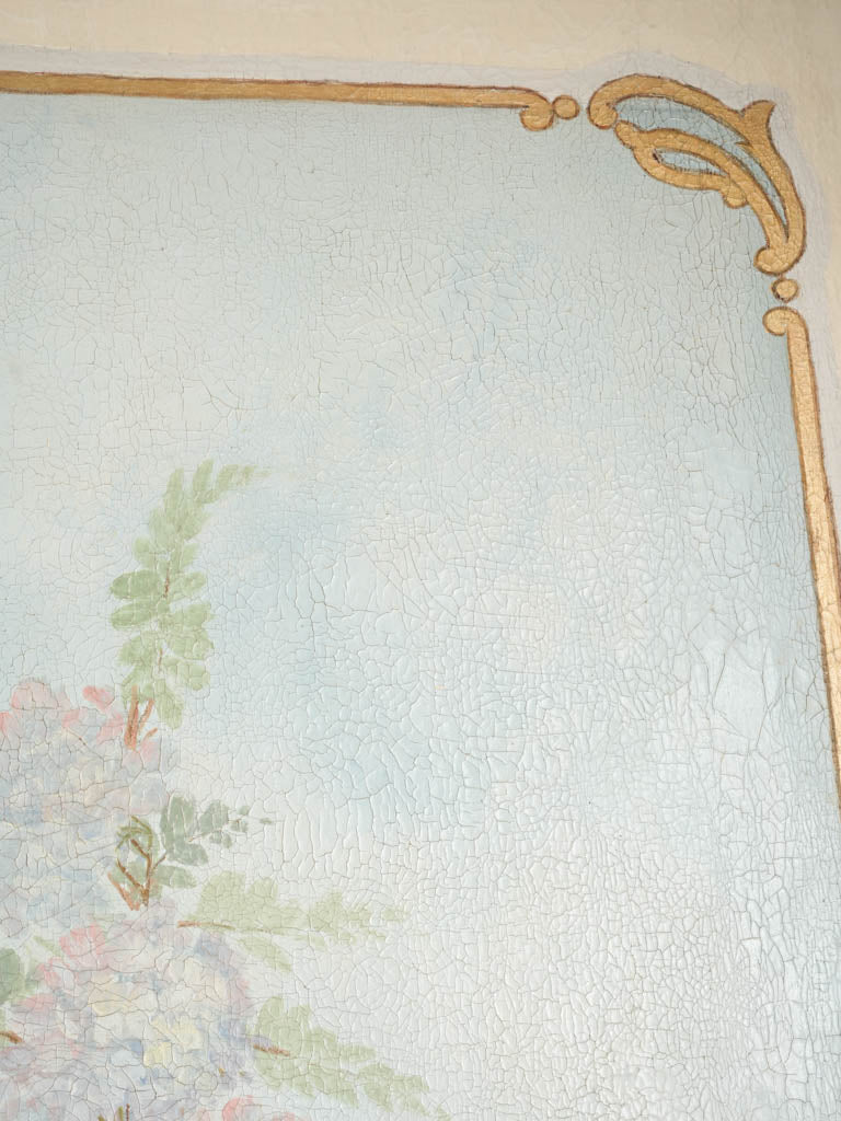 Pair of Very Large Canvas Panels w/ Floral Décor c. 1900 - 76½" x 39½"