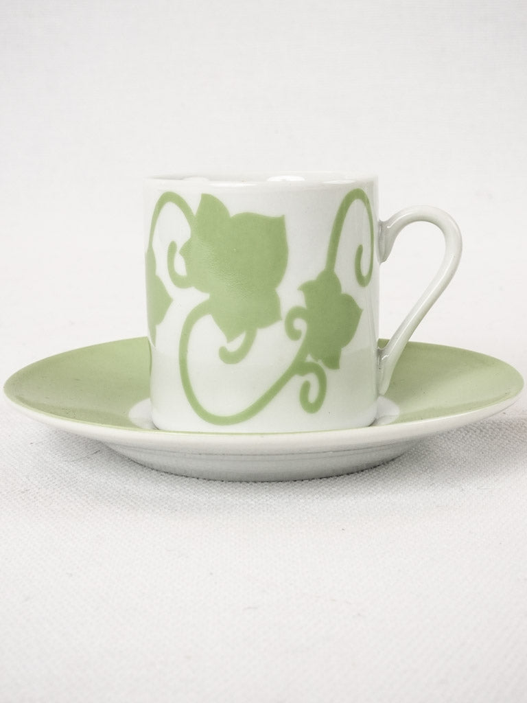 Vintage ivy-patterned Silea coffee cups