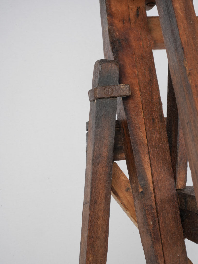 Classic French Wooden Library Ladder