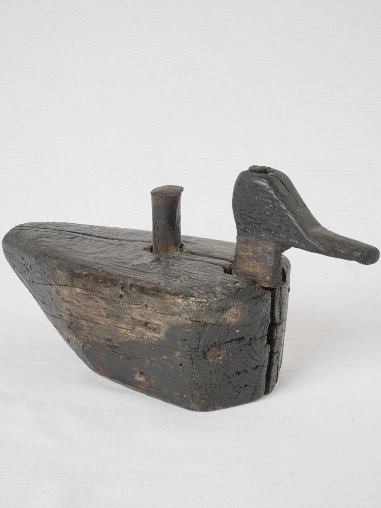 Antique French wooden duck decoy