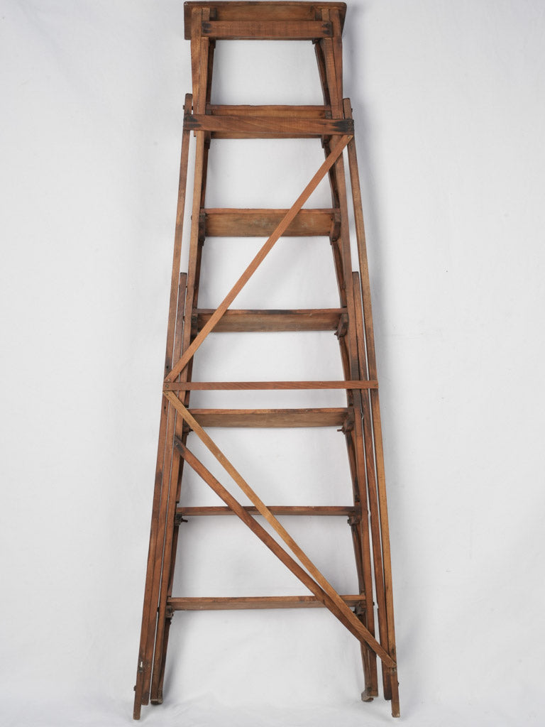 Timeless French Wooden Library Ladder