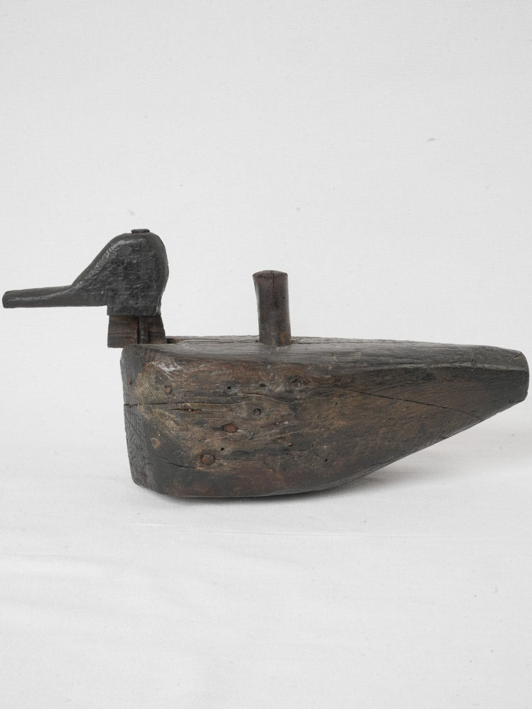 Simple folk art wooden bird decoy