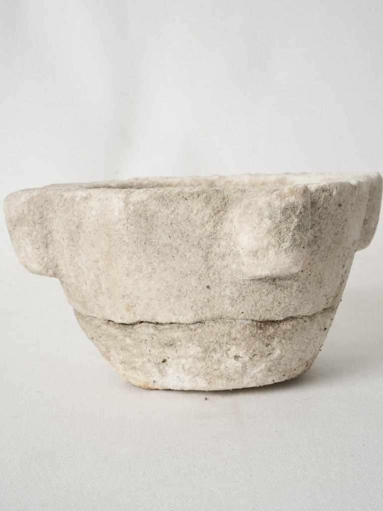 Aged, French, Antique, White, Marble, Mortar