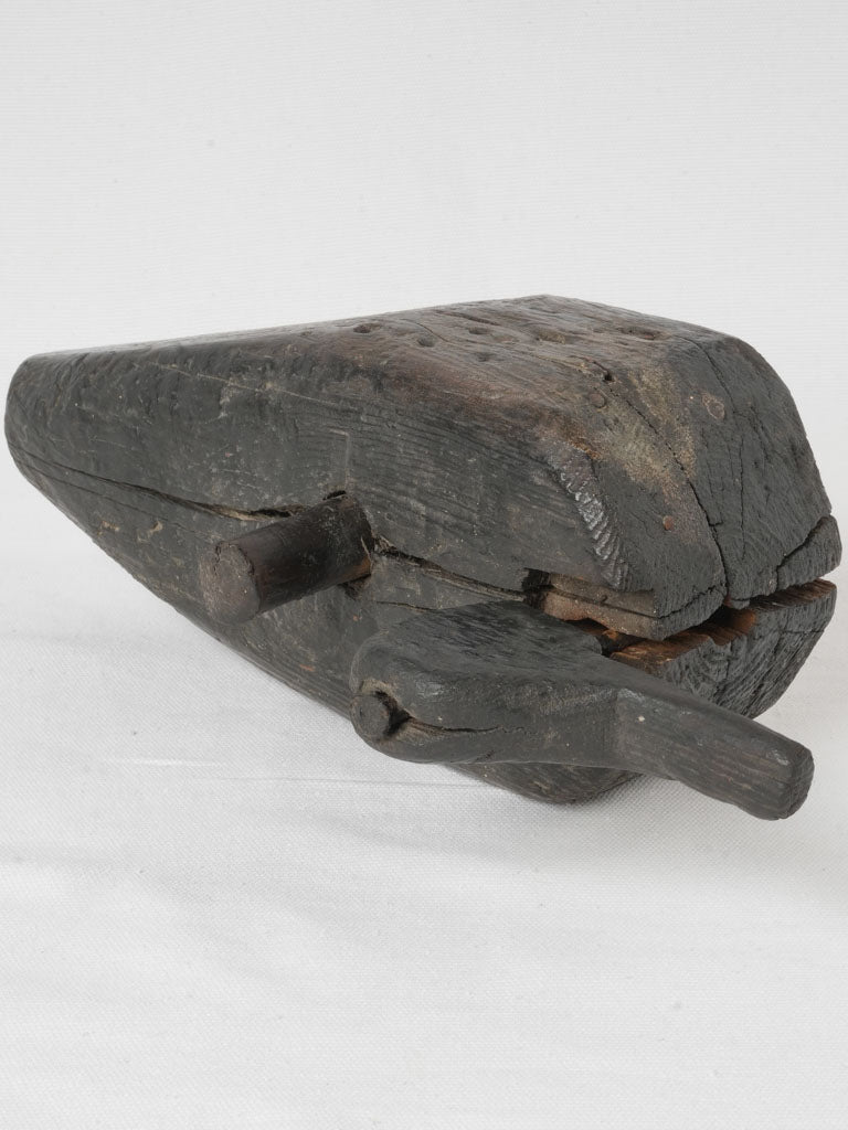 Aged varnished wood duck decoy