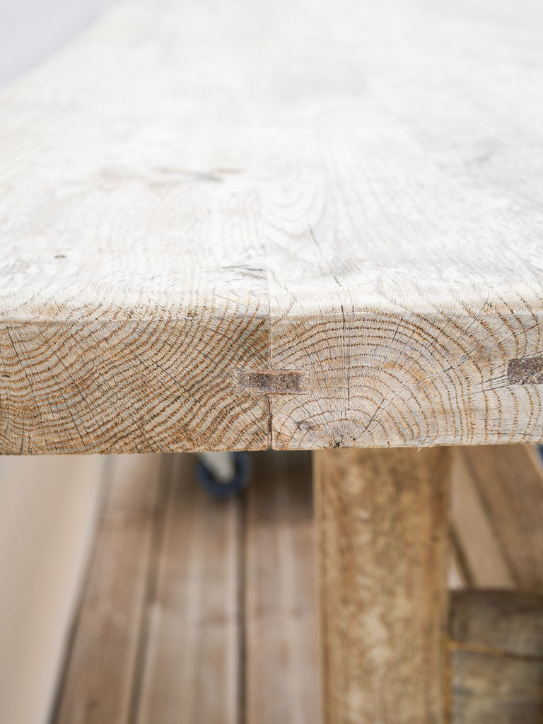 Substantial antique trestle table