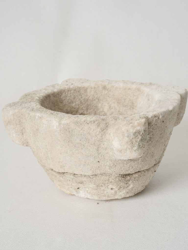 Weathered, Traditional, Carved, White, Marble, Mortar