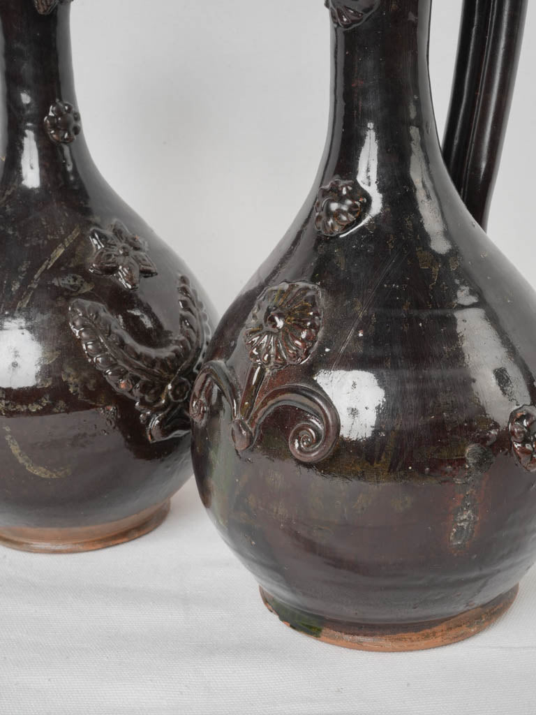 Richly detailed decorative jugs