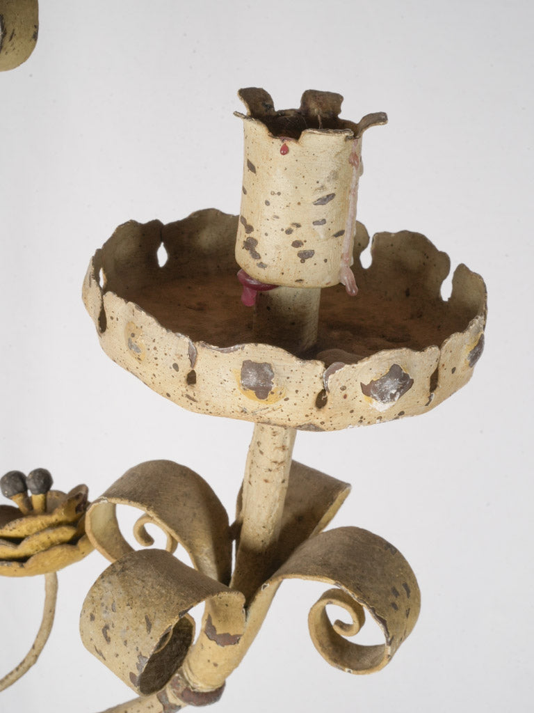 Late 19th-Century Wrought-Iron Five-Light Floor Candelabrum - 74¾"