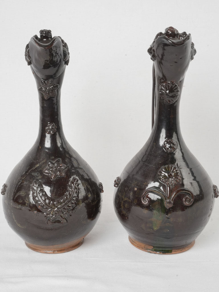 Late 19th-century ebony-glazed ceramics