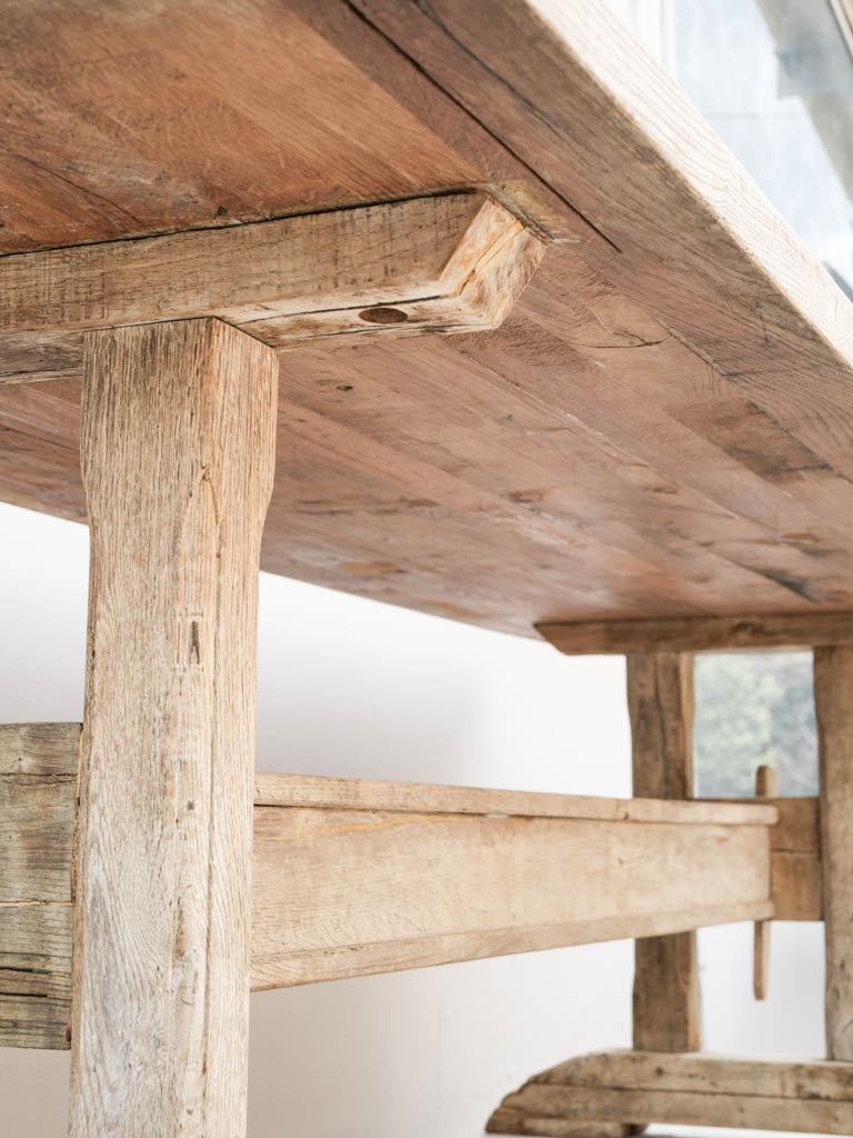 Simple oak farmhouse table