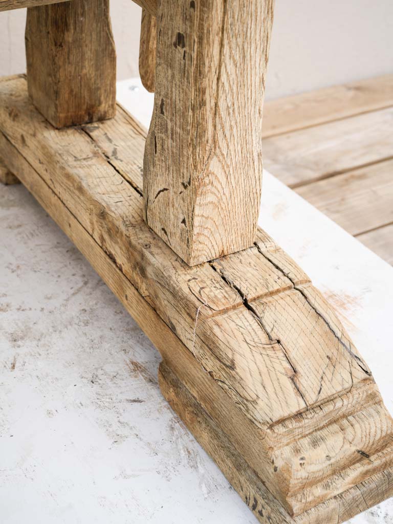 Sturdy bleached rustic table