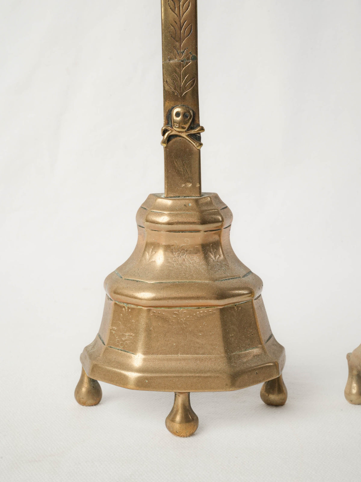 Pair of 18th-Century French Brass Standing Crucifixes