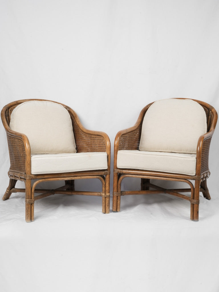 Refined French Wicker Chairs