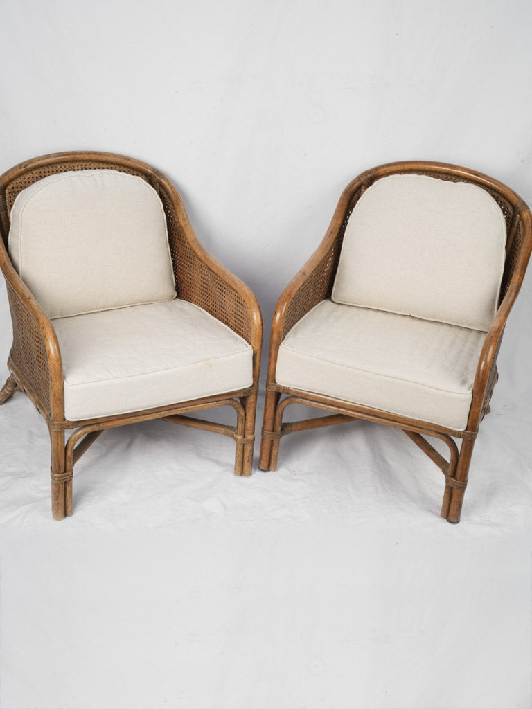 Earthy Toned Wicker Armchairs