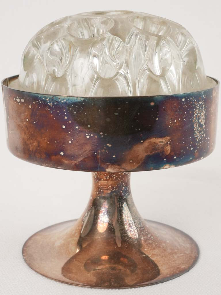 Elegant silver-finished vase for flowers
