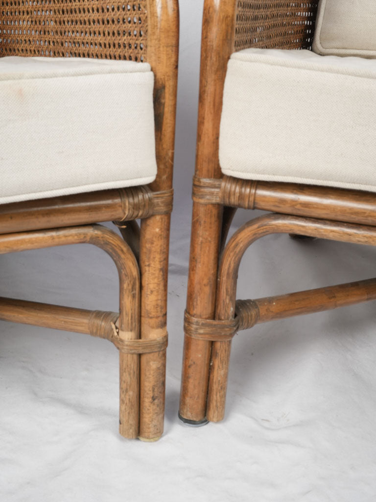Neutral Cane and Wicker Seating