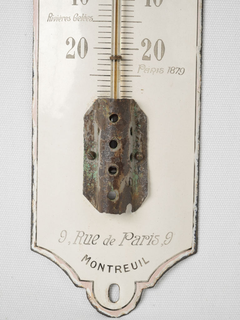 Elegant 19th-century glass thermometer