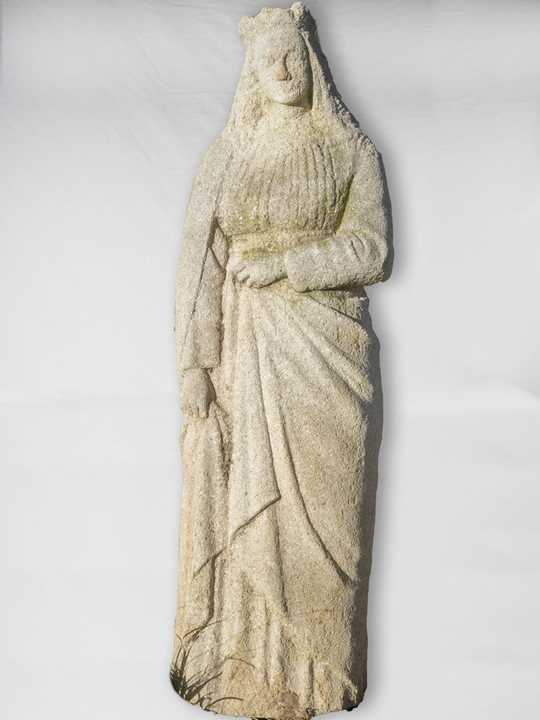 French Provencal stone crowned maiden
