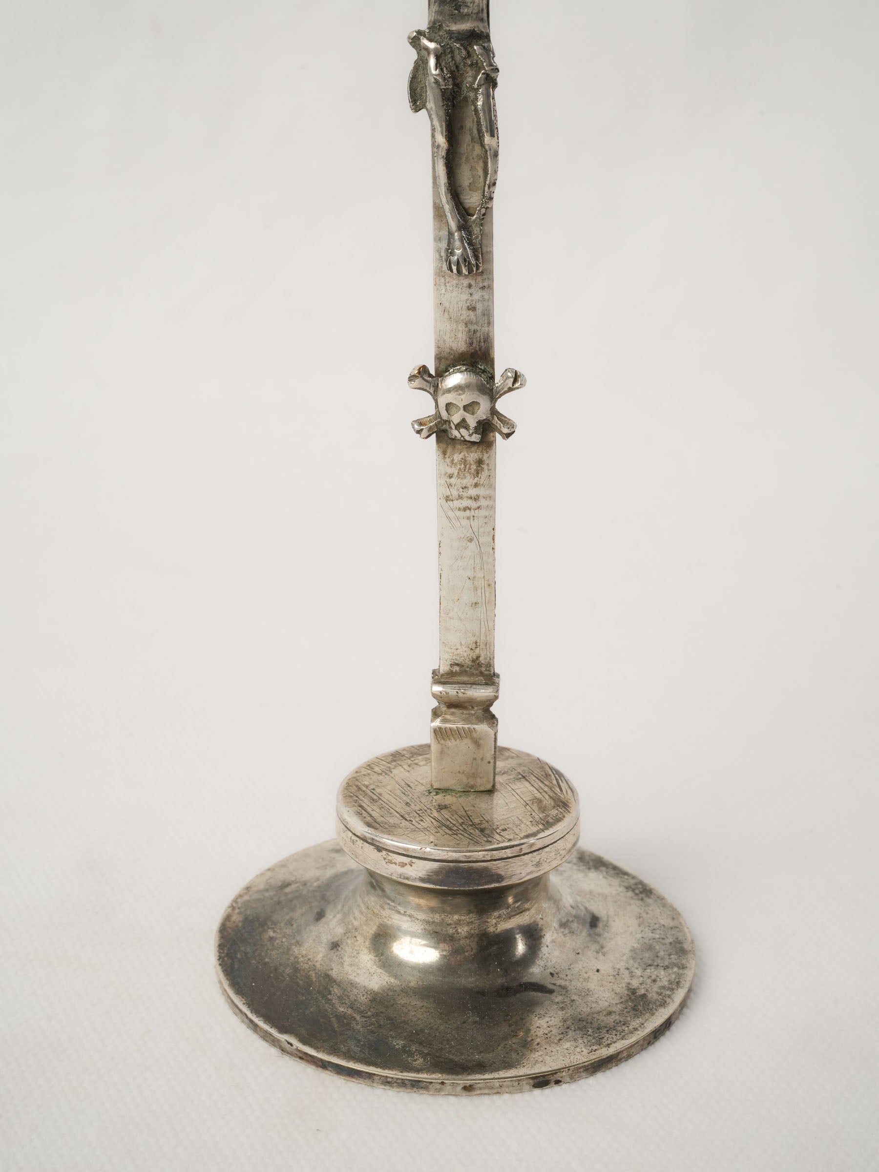 19th-Century French Standing Crucifix - Silver