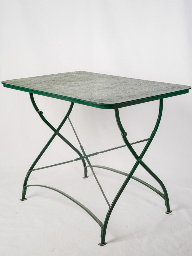 Deep-green painted folding table
