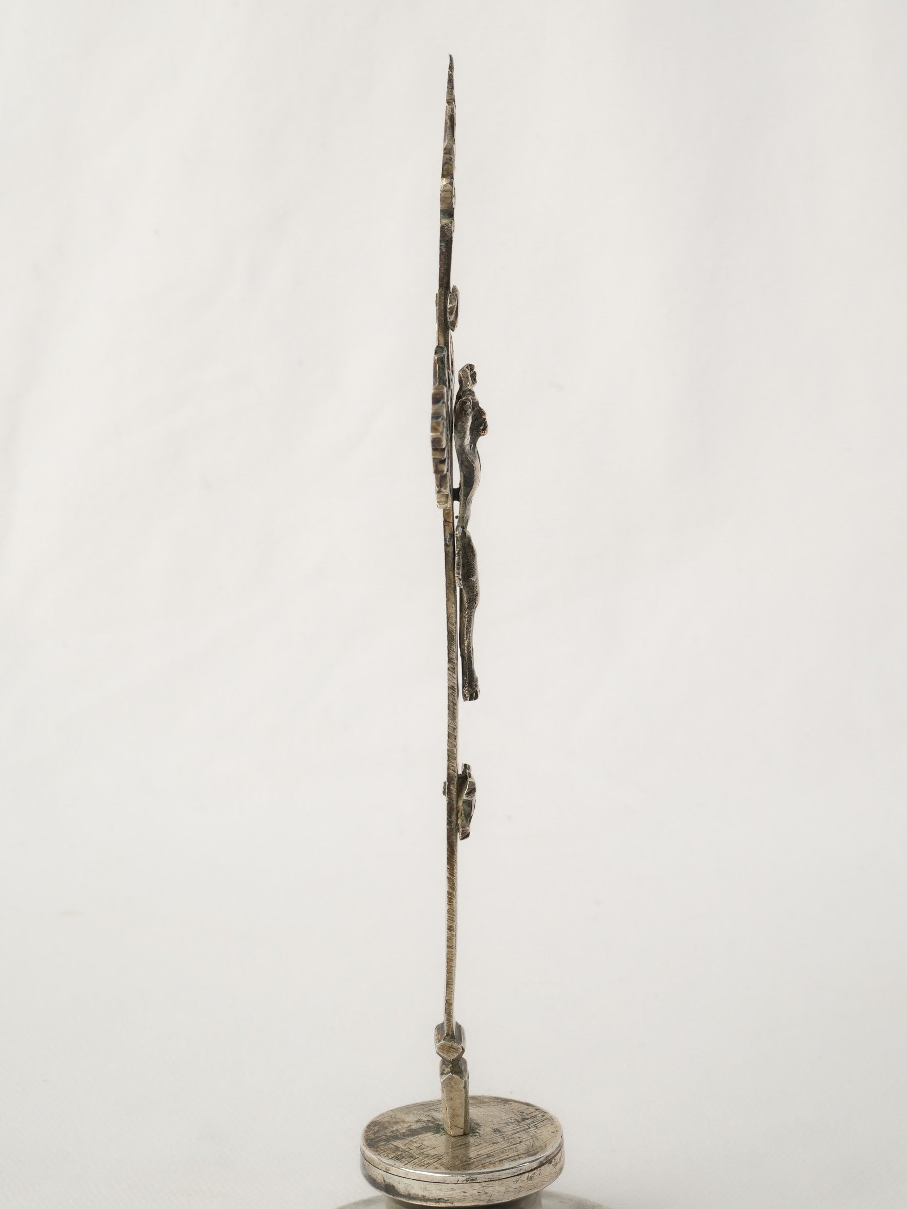 19th-Century French Standing Crucifix - Silver
