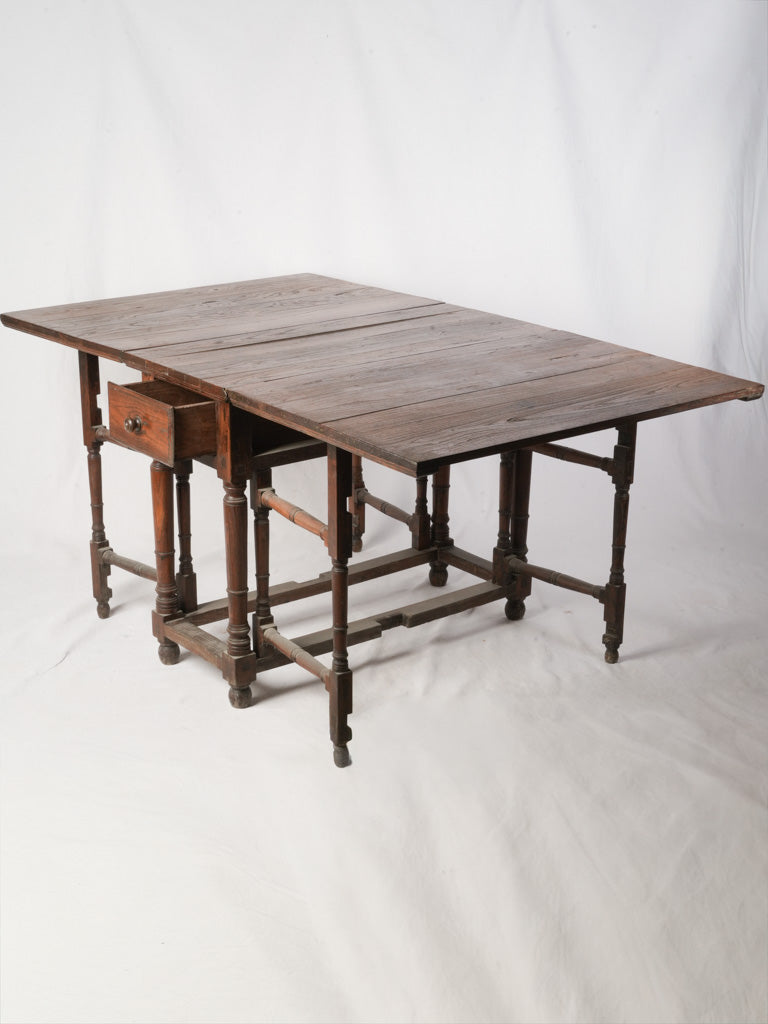 Late 19th-Century French Fruitwood Rectangular Gateleg Table