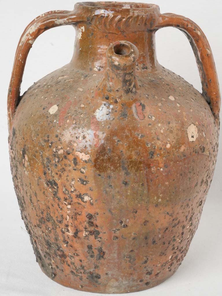 Patina rich terracotta oil jar