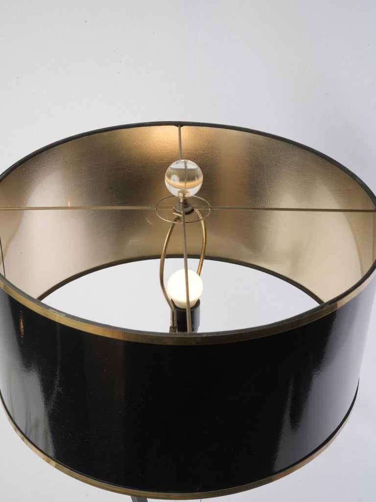 Dramatic metallic table lamp