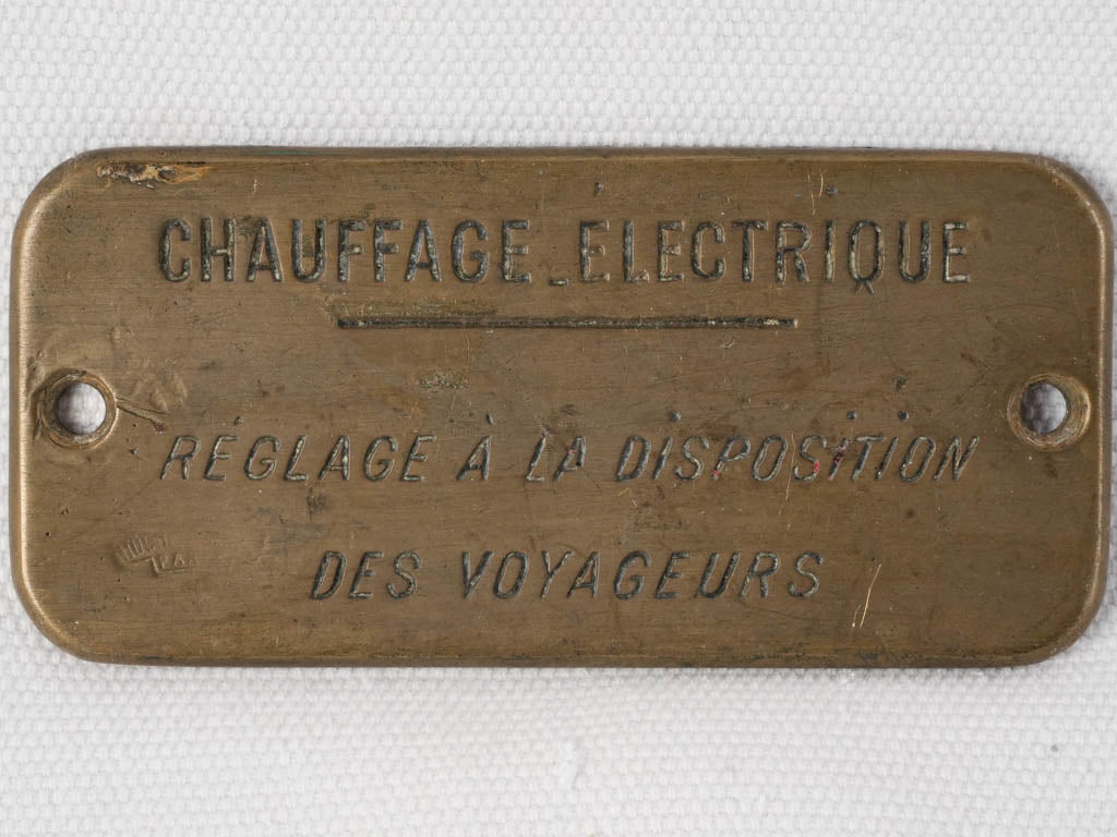 Rustic industrial bronze plaque