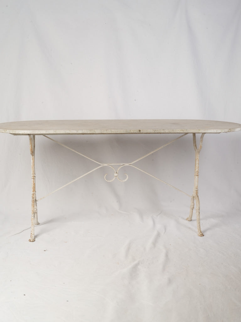Graceful cast-iron base console