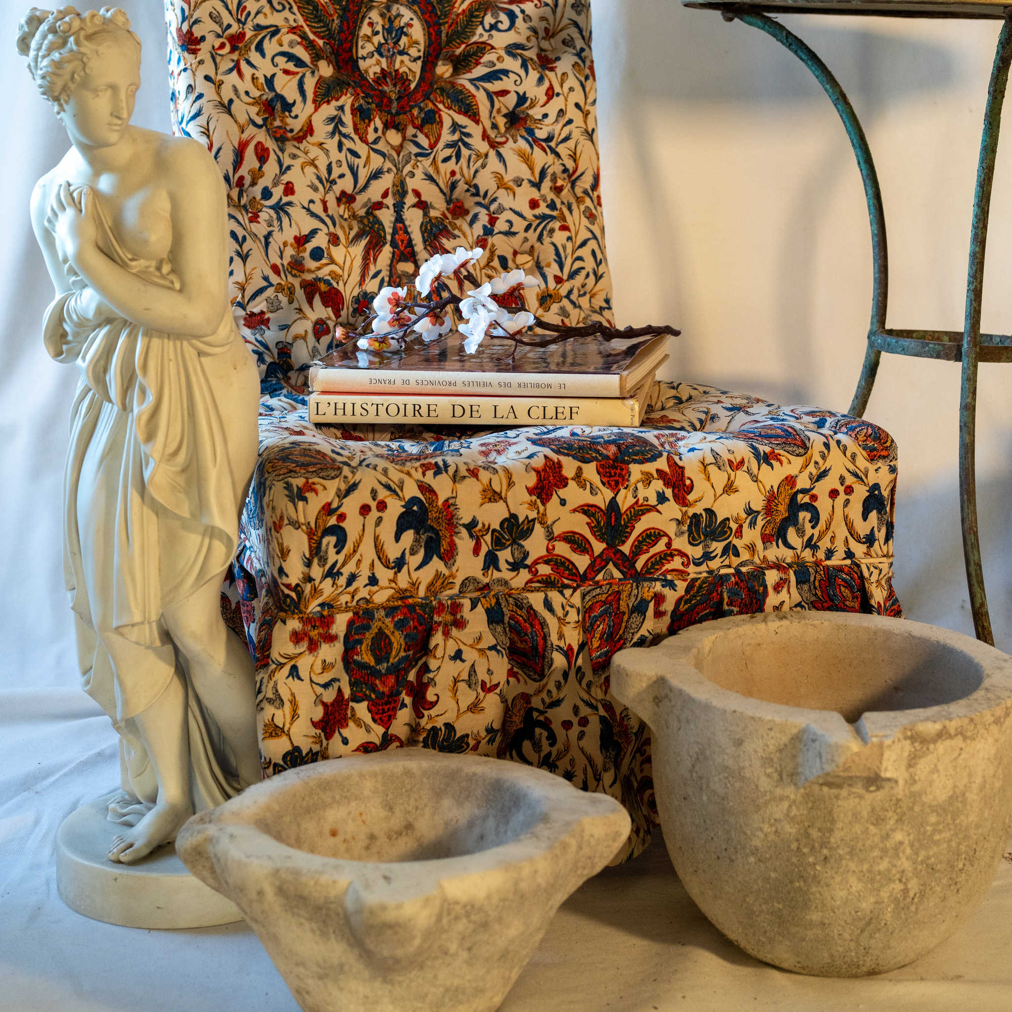 Traditional French marble pestle and mortar