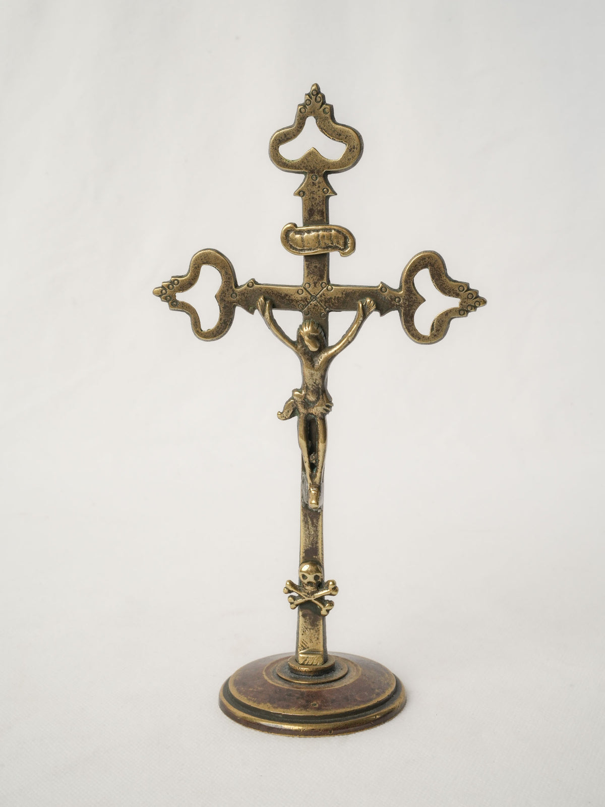 19th-Century French Bronze Standing Crucifix