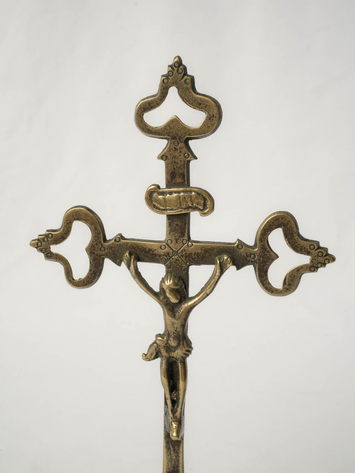 19th-Century French Bronze Standing Crucifix