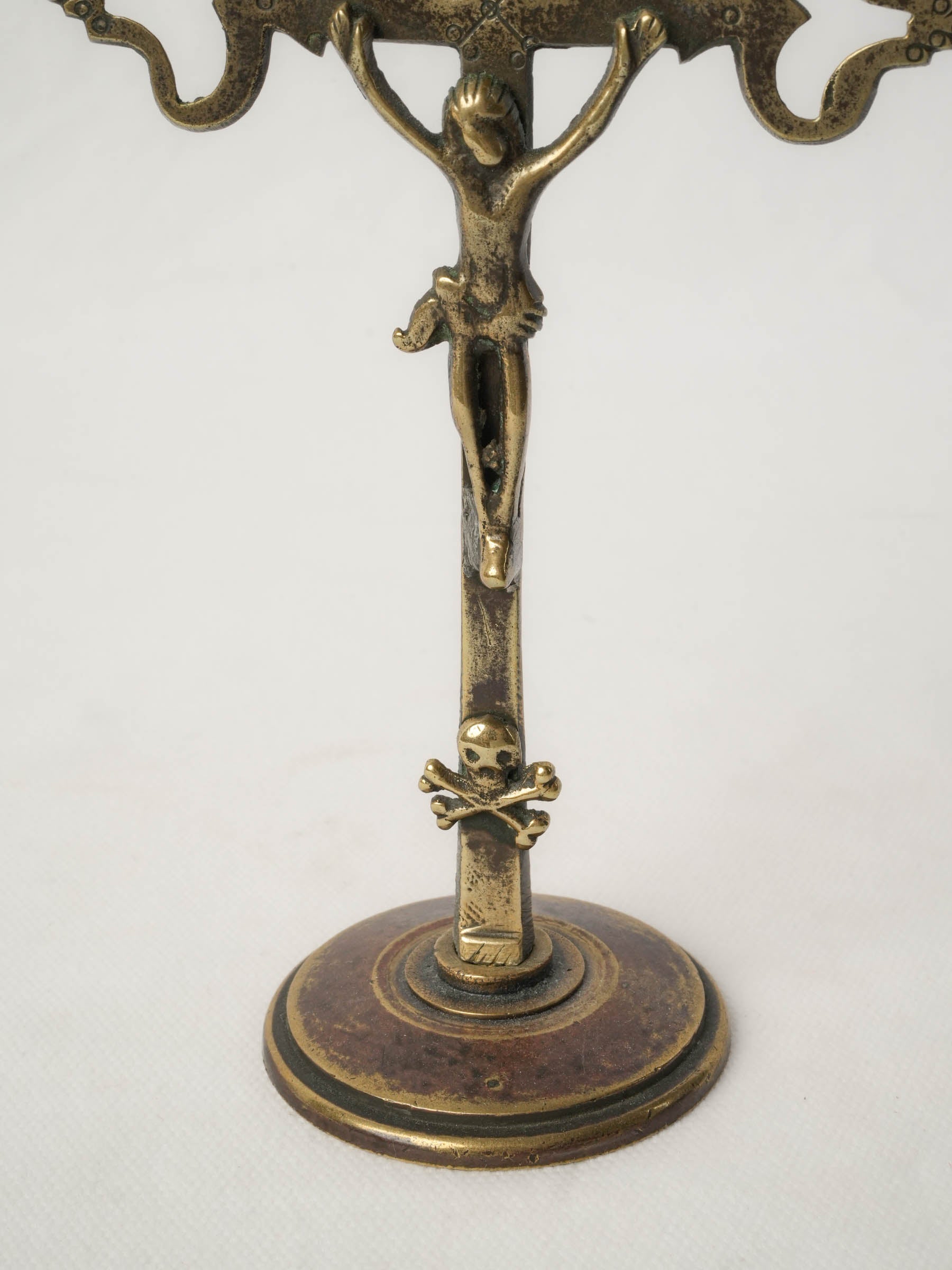 19th-Century French Bronze Standing Crucifix